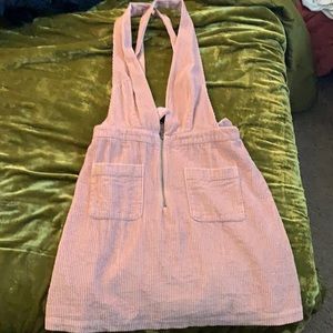 Pink overall dress